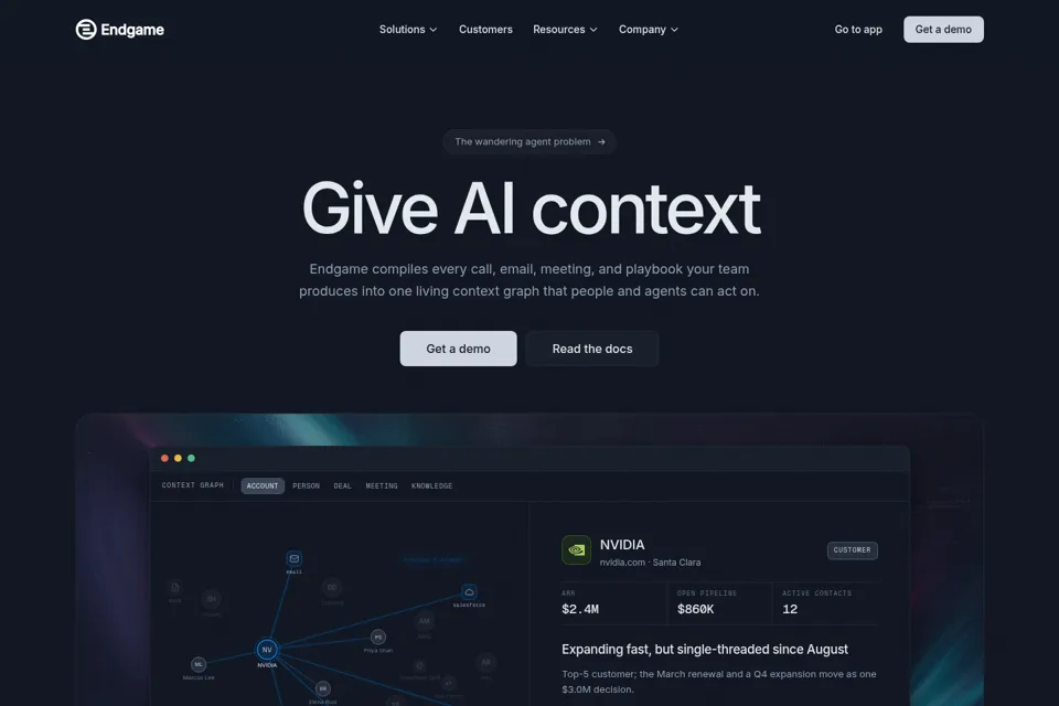Aperçu de la landing page