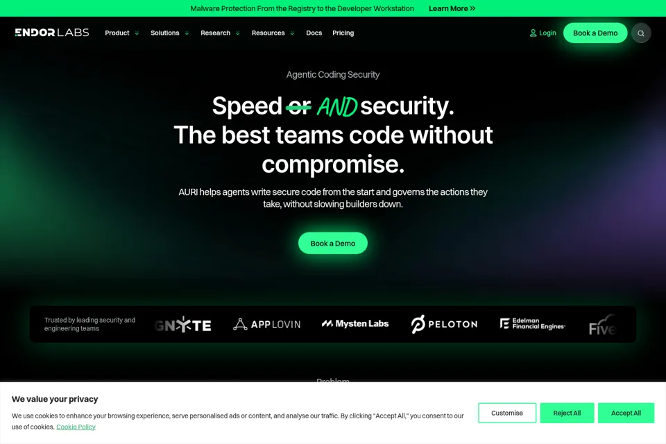 Aperçu de la landing page