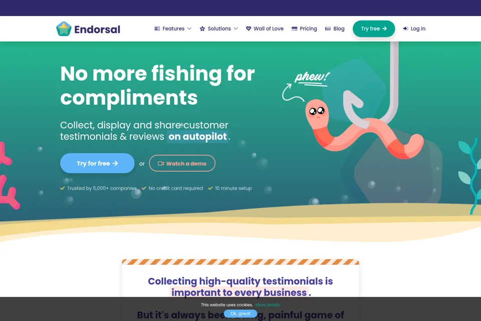 Landing page preview