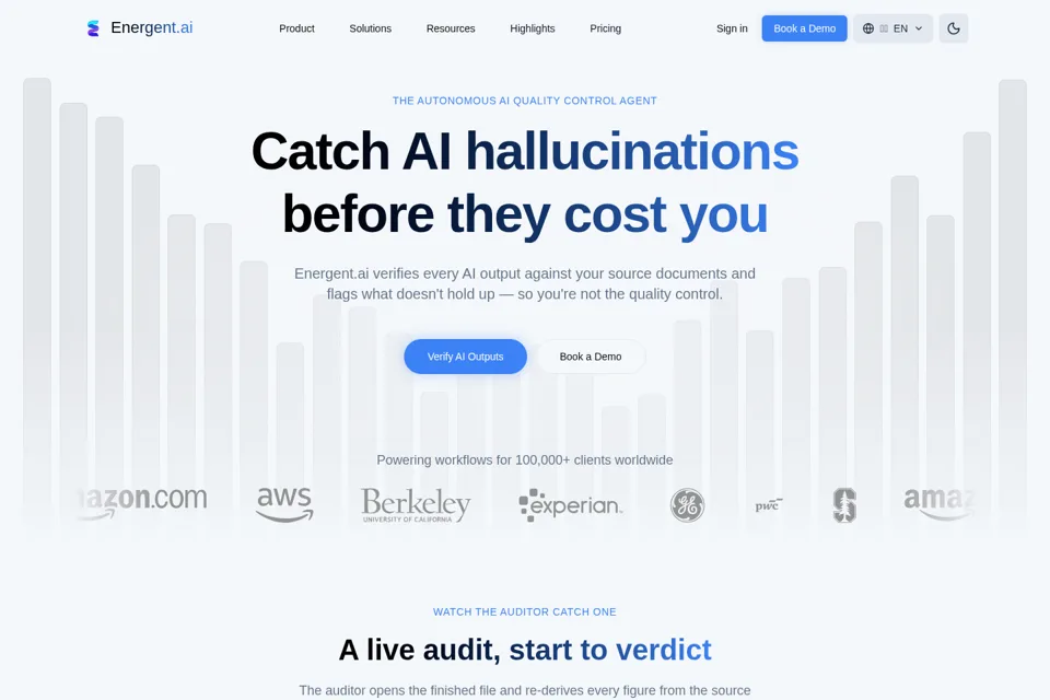 Aperçu de la landing page