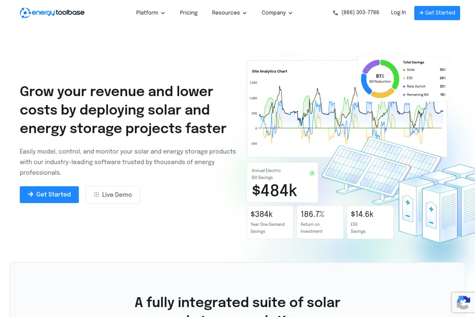 Aperçu de la landing page