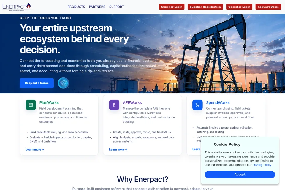 Aperçu de la landing page