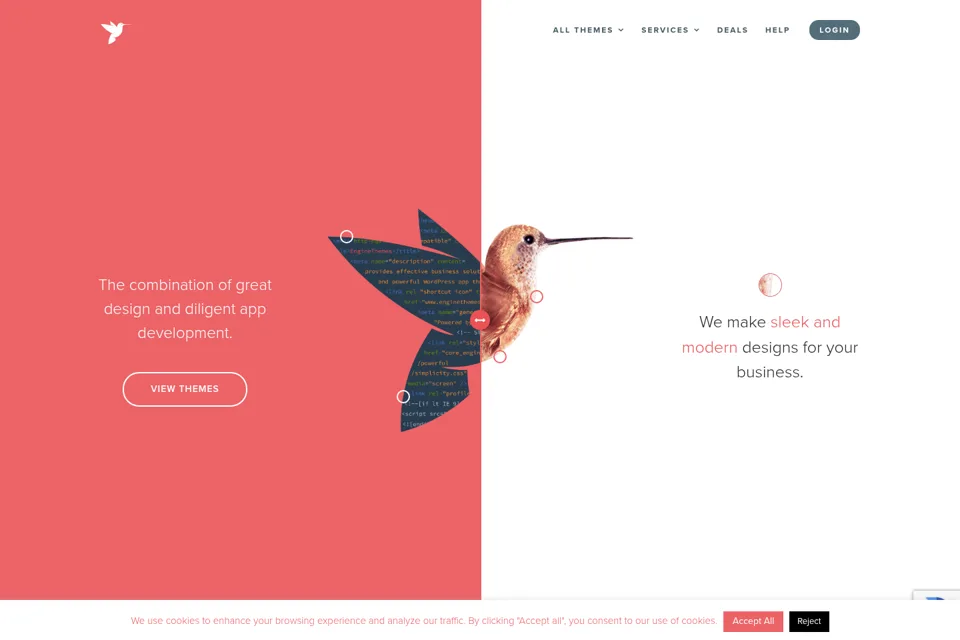 Aperçu de la landing page