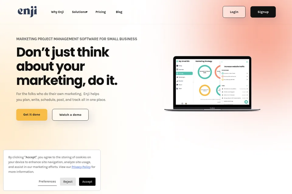 Landing page preview