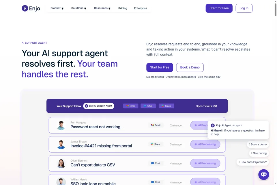 Landing page preview