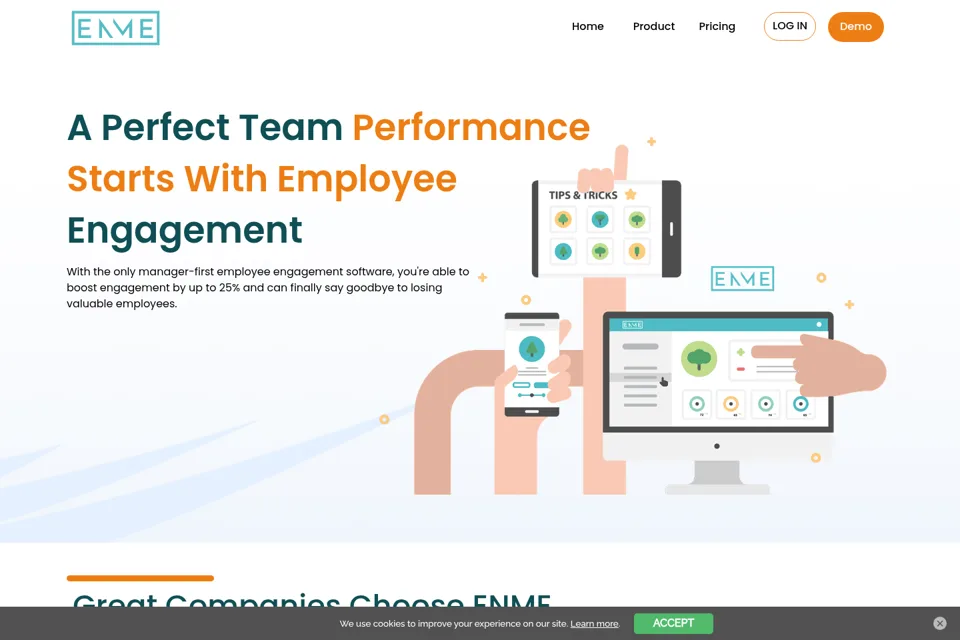 Landing page preview