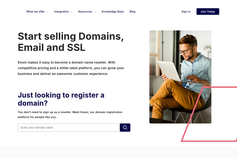 Aperçu de la landing page