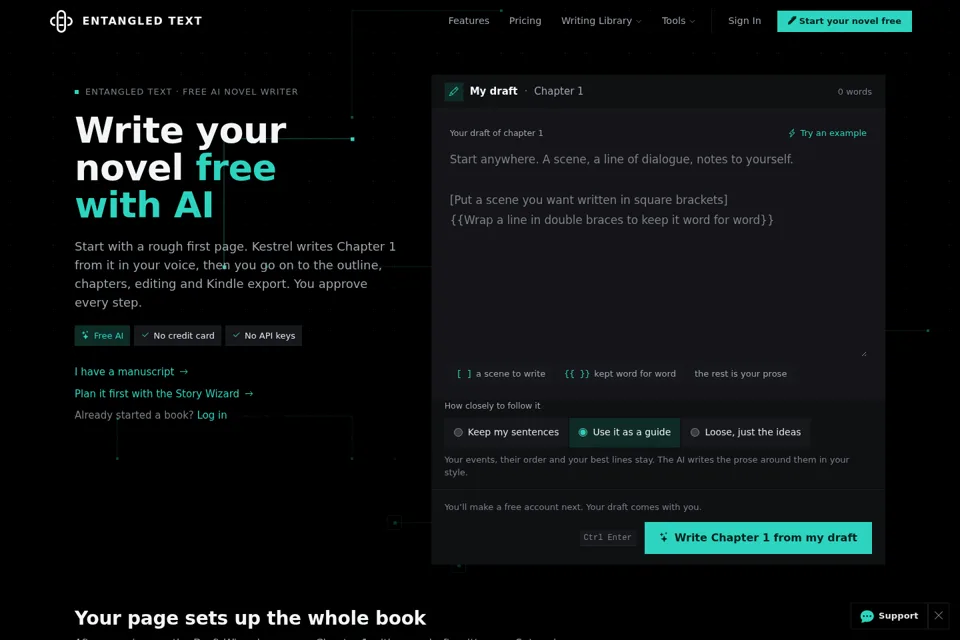 Landing page preview