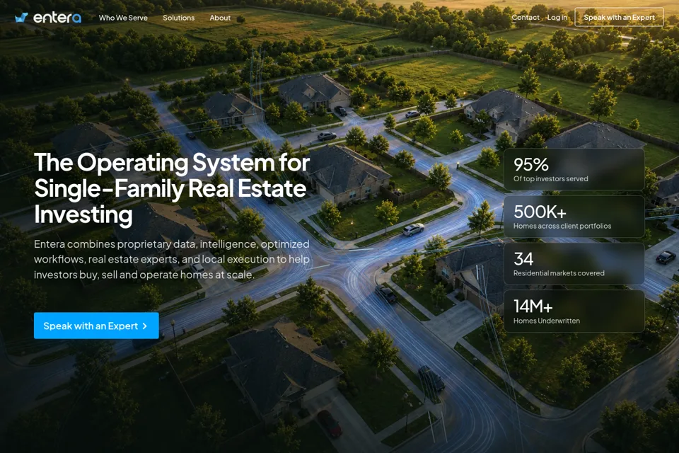 Aperçu de la landing page