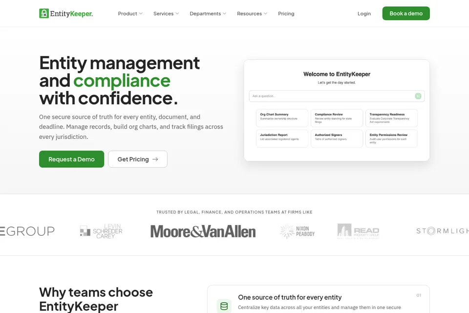 Aperçu de la landing page