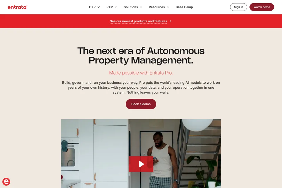 Aperçu de la landing page