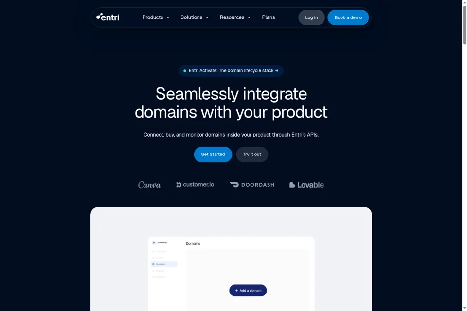 Aperçu de la landing page