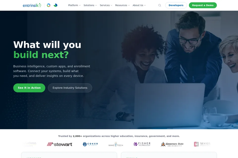 Aperçu de la landing page