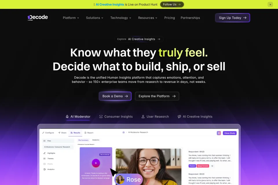 Aperçu de la landing page