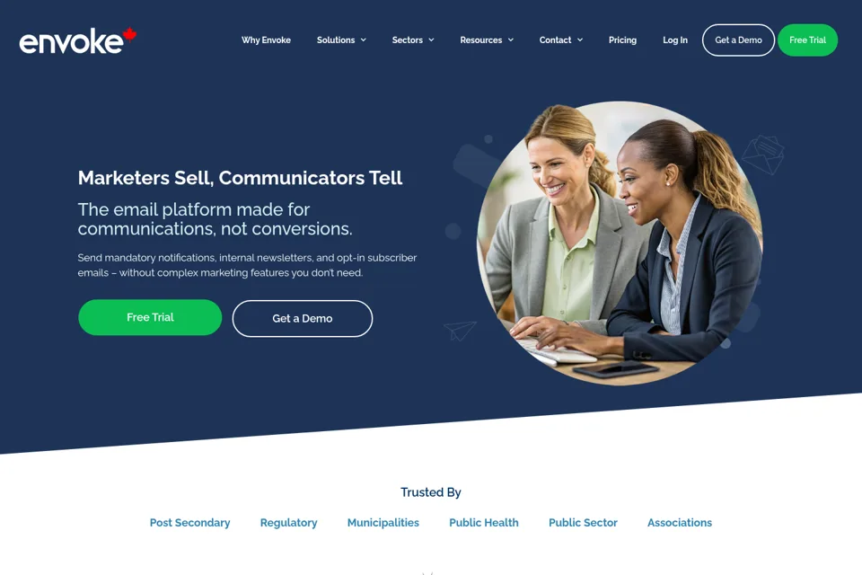 Aperçu de la landing page