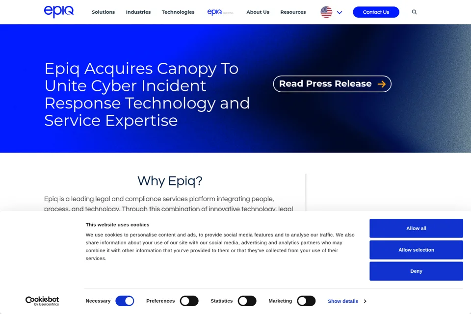 Aperçu de la landing page