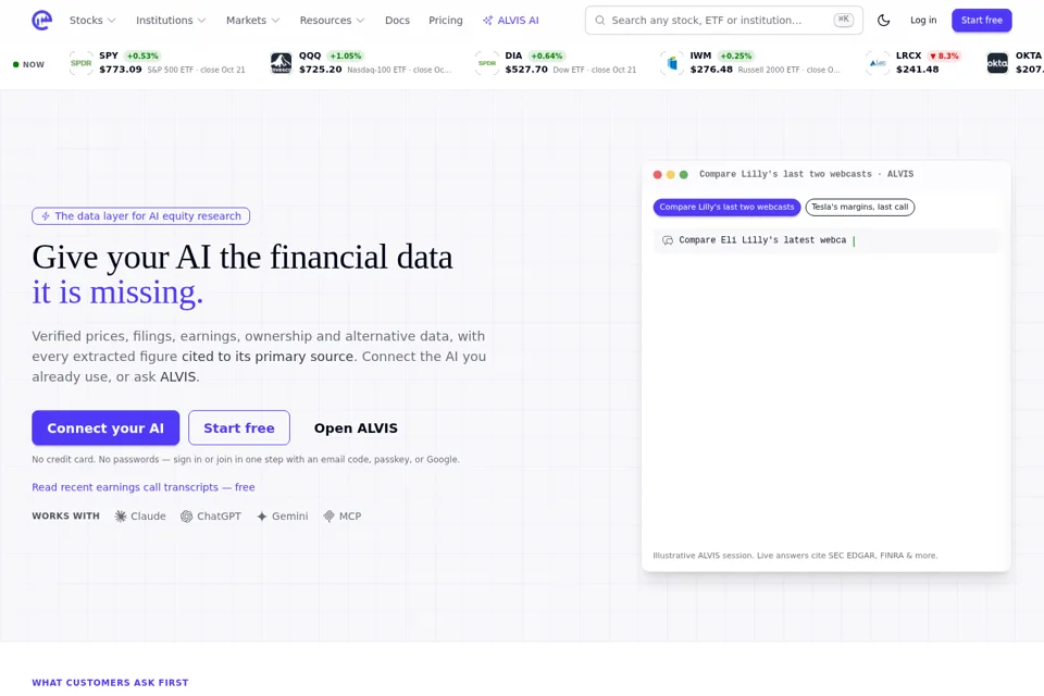 Aperçu de la landing page