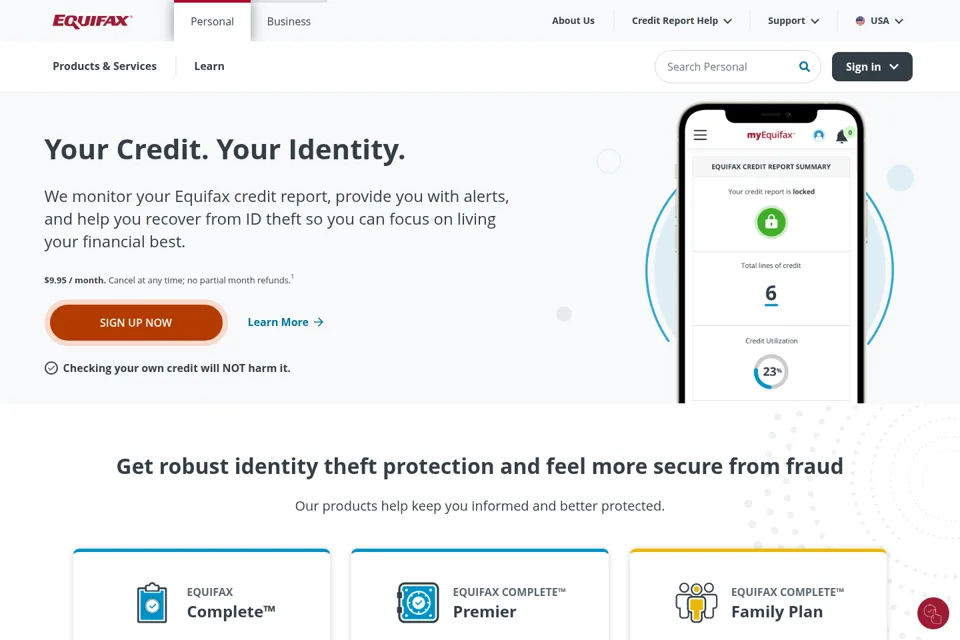 Aperçu de la landing page