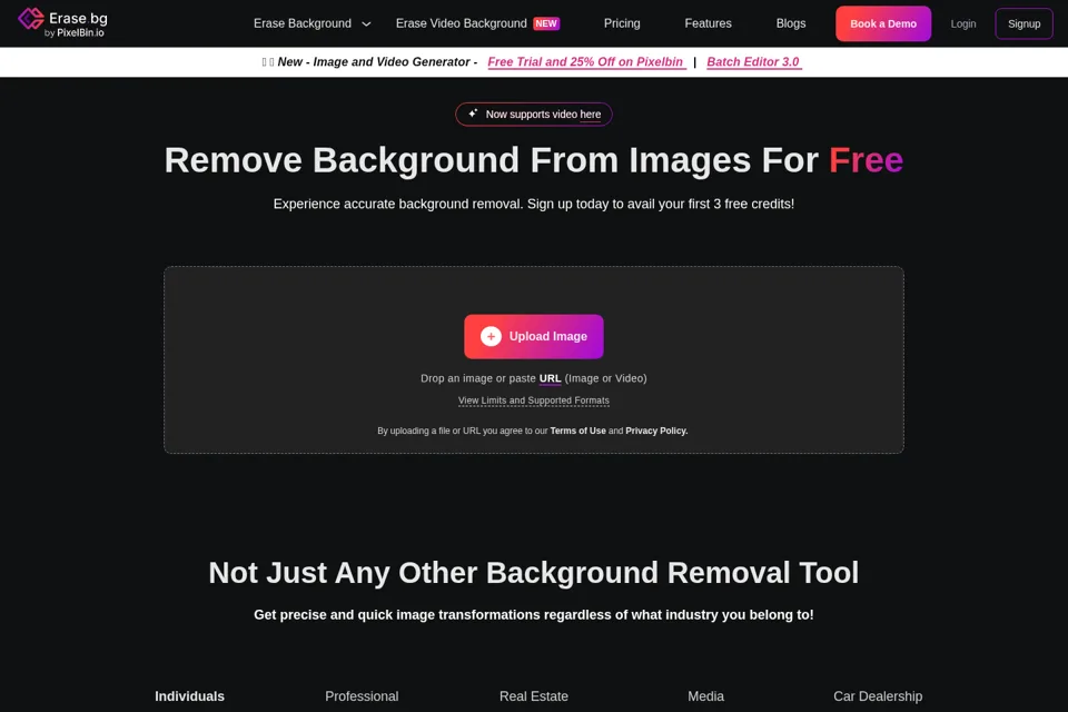 Aperçu de la landing page