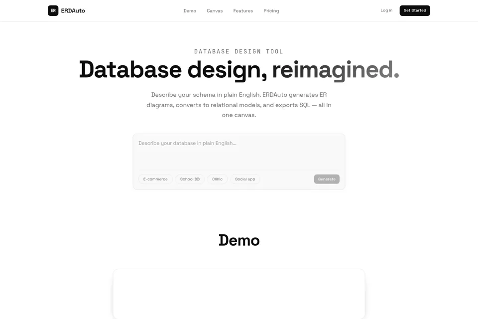 Aperçu de la landing page