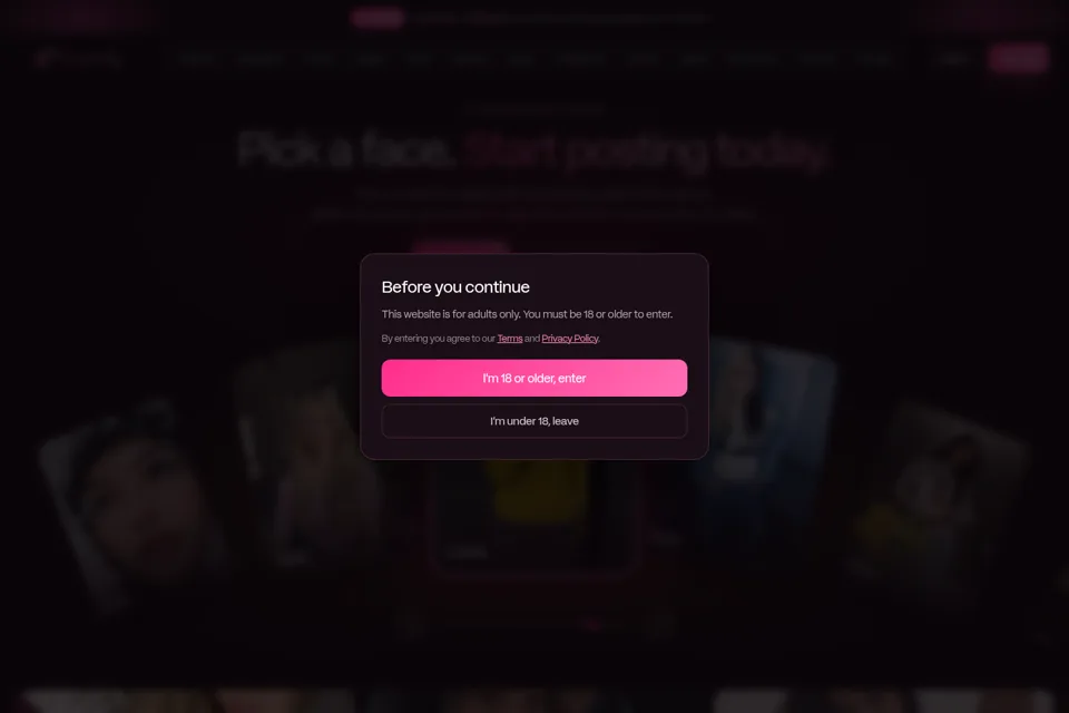 Aperçu de la landing page