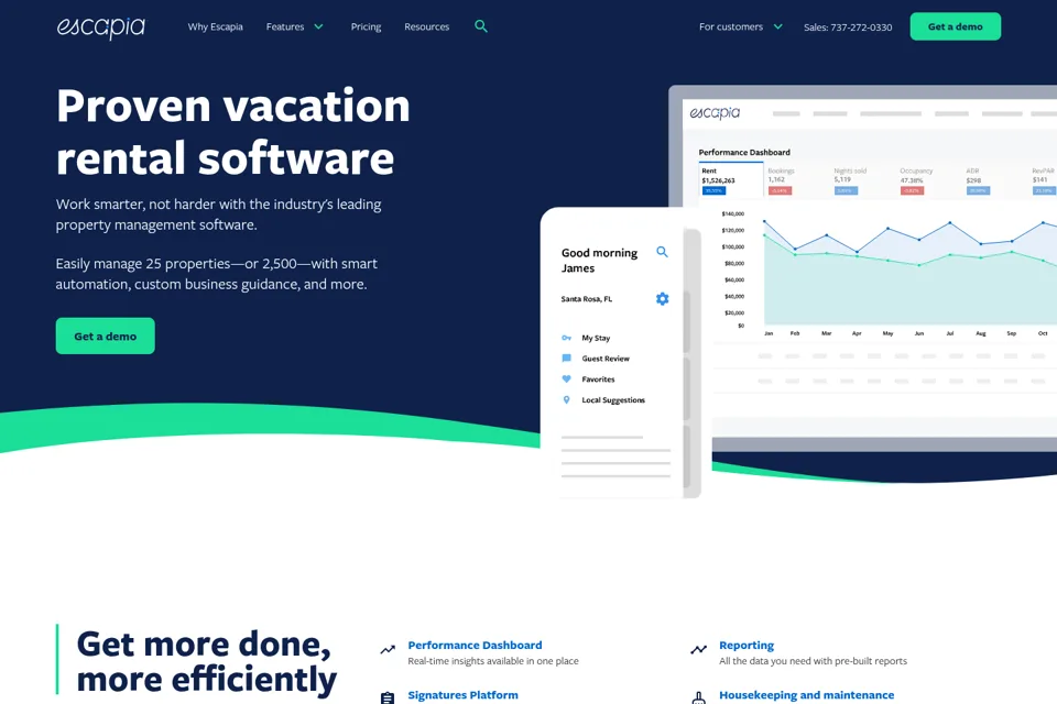 Aperçu de la landing page