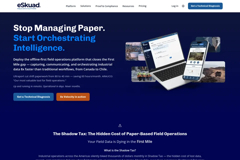 Aperçu de la landing page