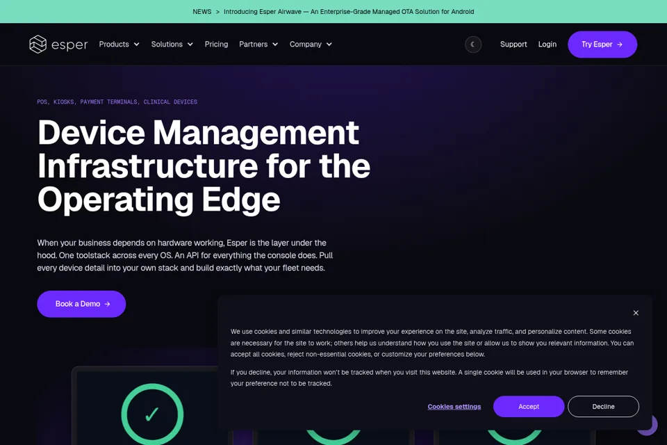 Aperçu de la landing page