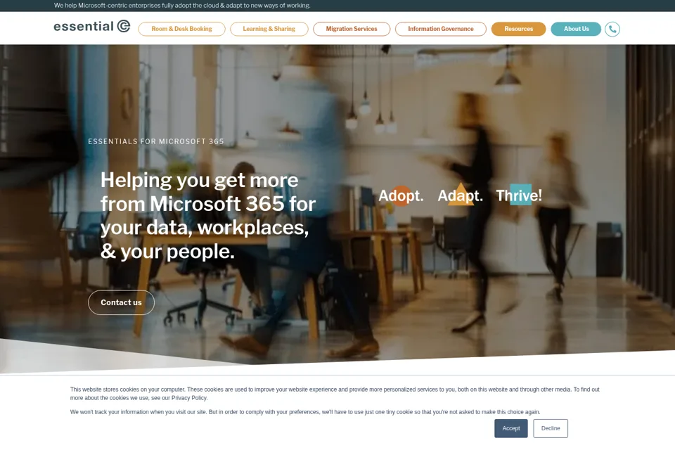 Aperçu de la landing page