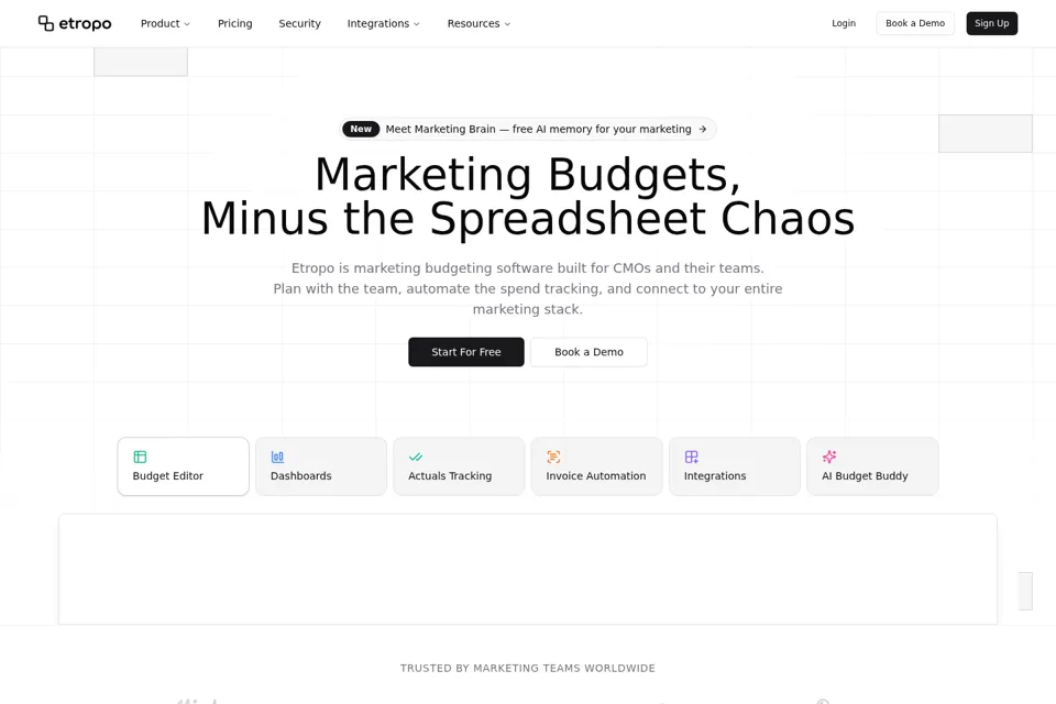 Aperçu de la landing page
