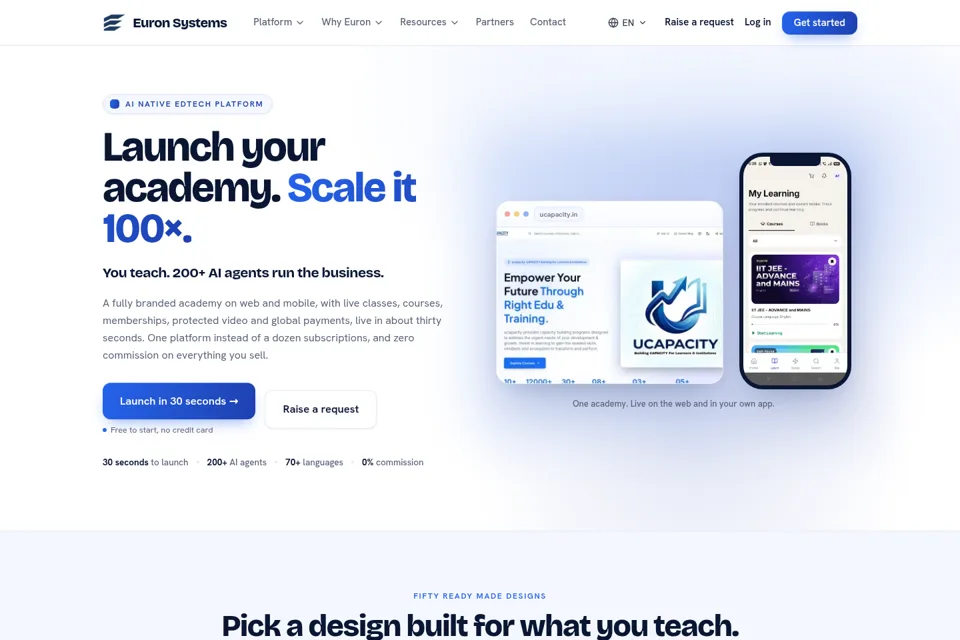 Landing page preview