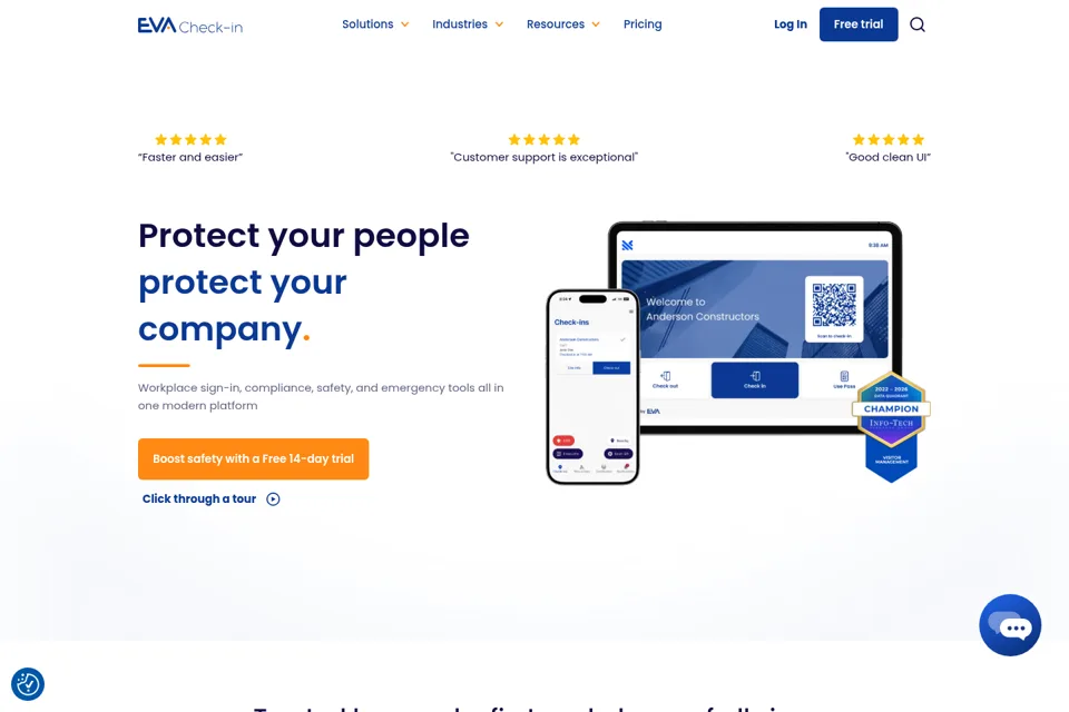 Aperçu de la landing page