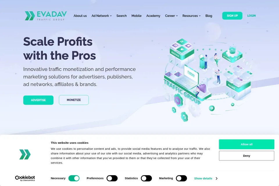 Aperçu de la landing page