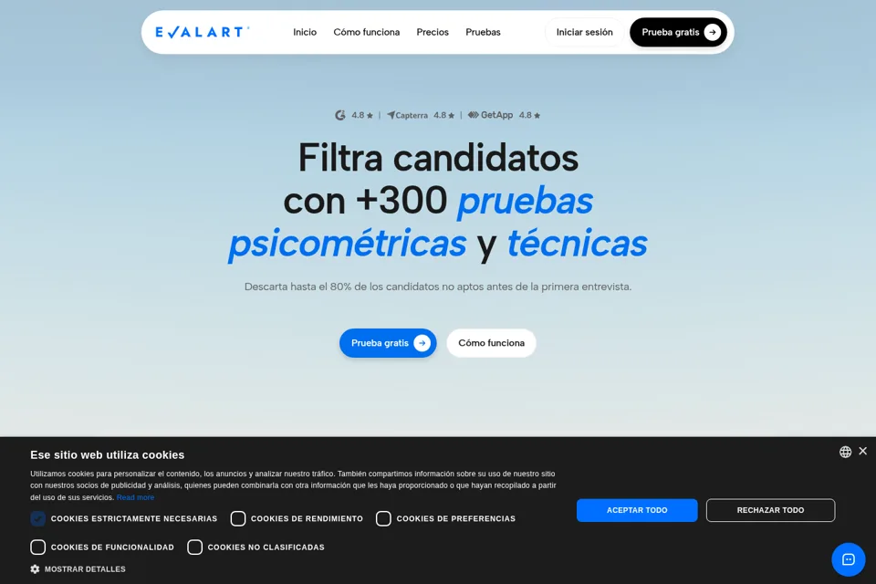 Aperçu de la landing page