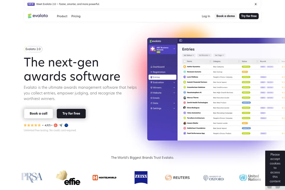 Landing page preview