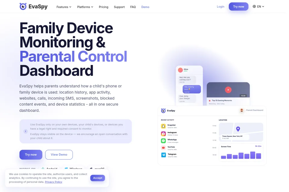 Aperçu de la landing page