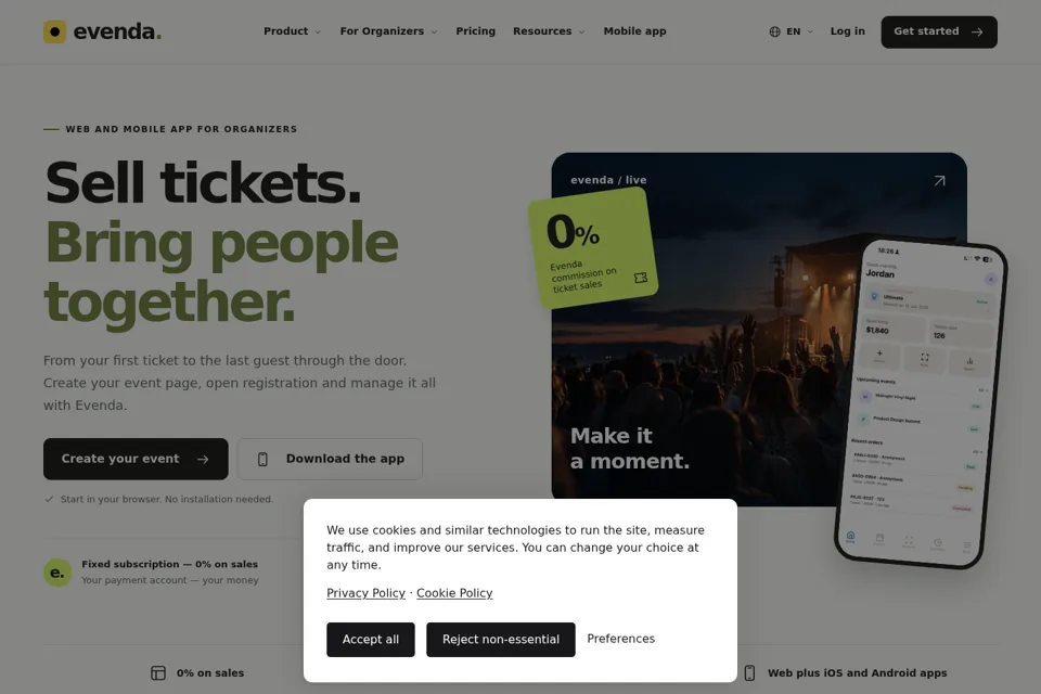 Landing page preview