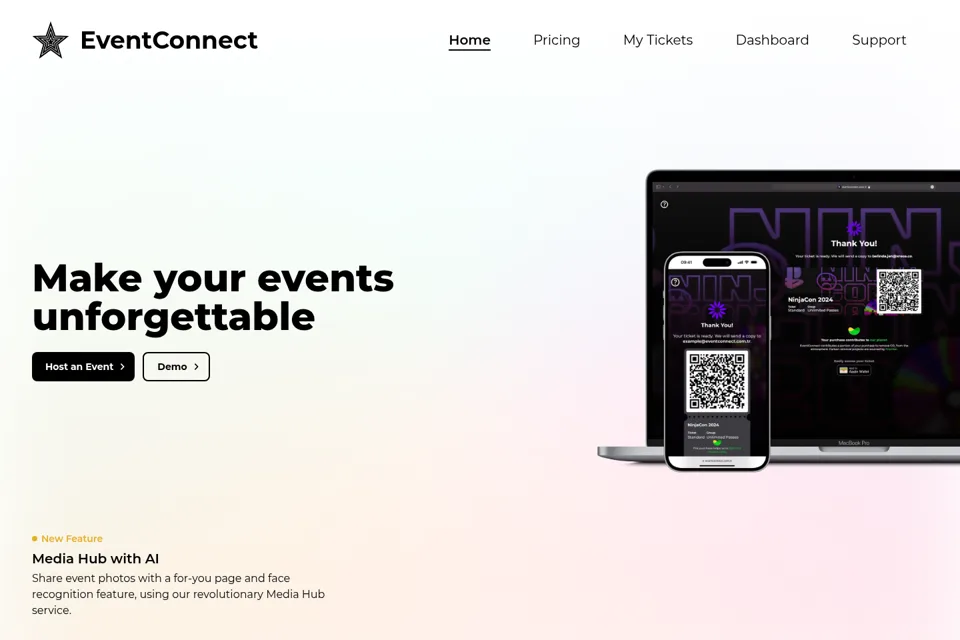 Aperçu de la landing page