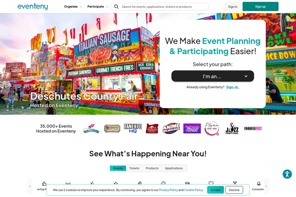 Aperçu de la landing page