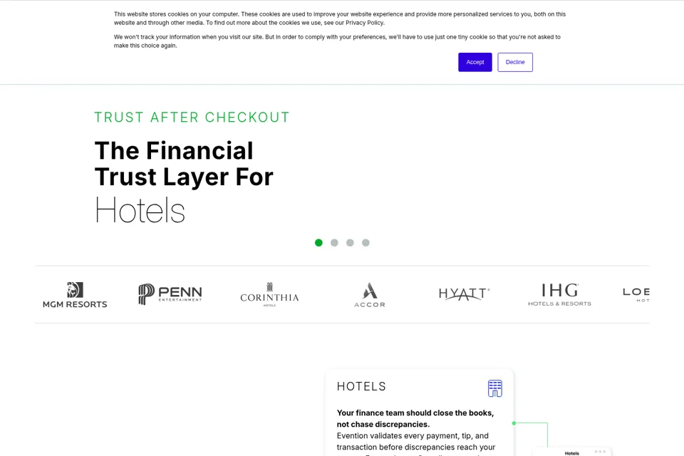 Aperçu de la landing page