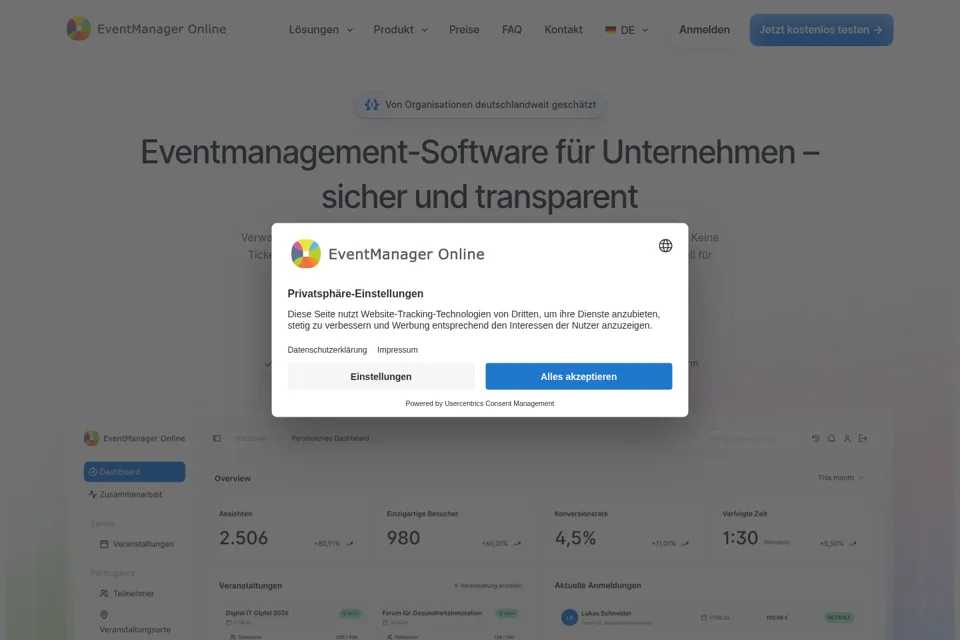 Landing page preview