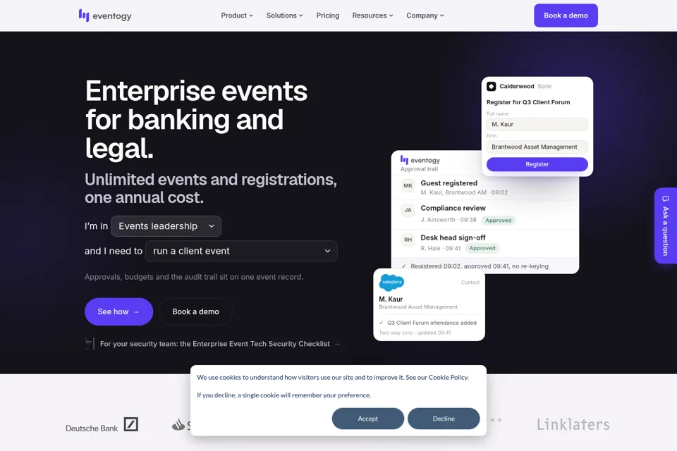 Aperçu de la landing page