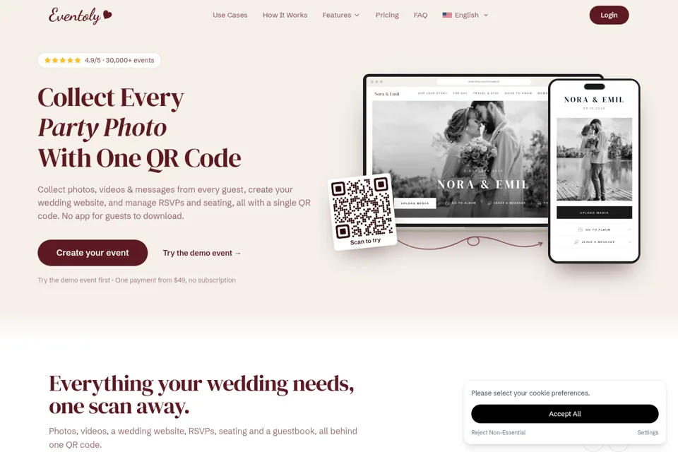 Landing page preview