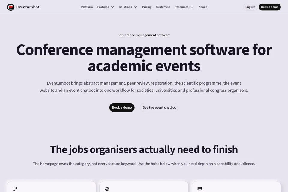 Aperçu de la landing page