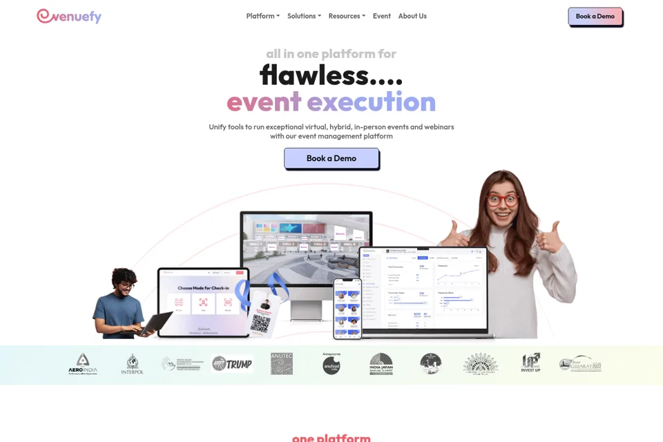 Aperçu de la landing page