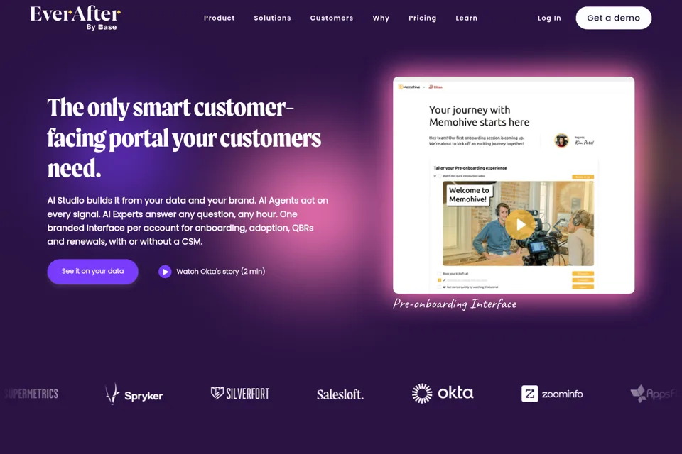 Aperçu de la landing page