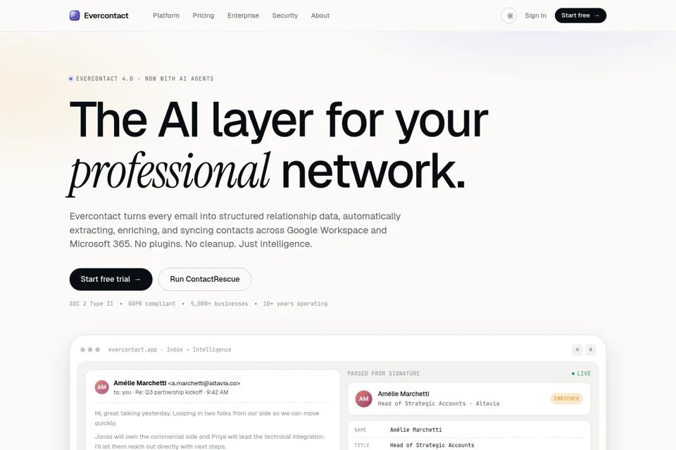 Landing page preview
