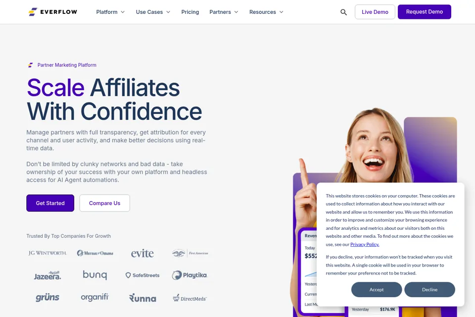 Aperçu de la landing page