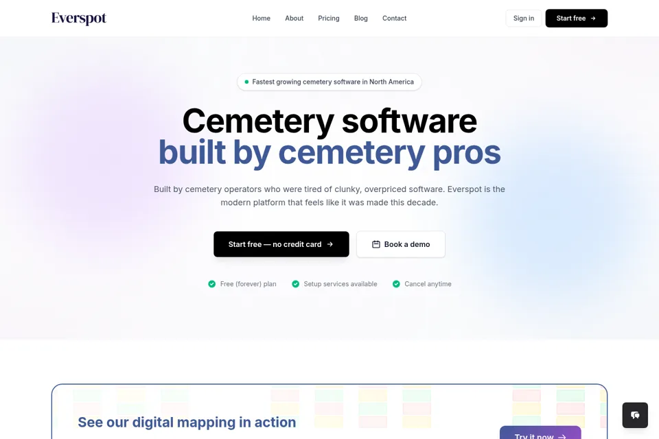 Aperçu de la landing page
