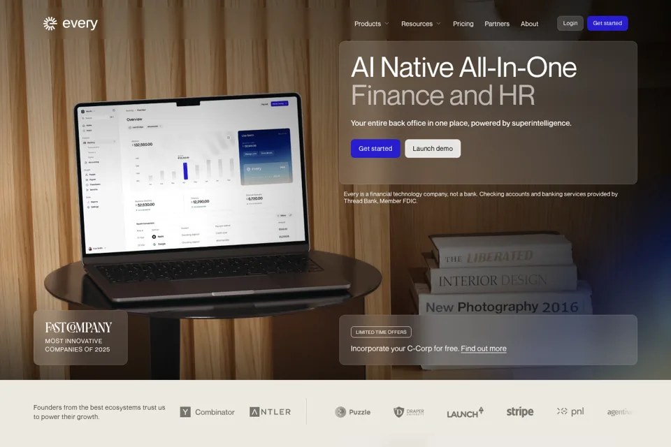 Aperçu de la landing page